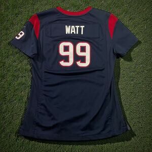 Nike On Field J.J. Watt #99 NFL Houston Texans Home Navy Blue Jersey Women’s M